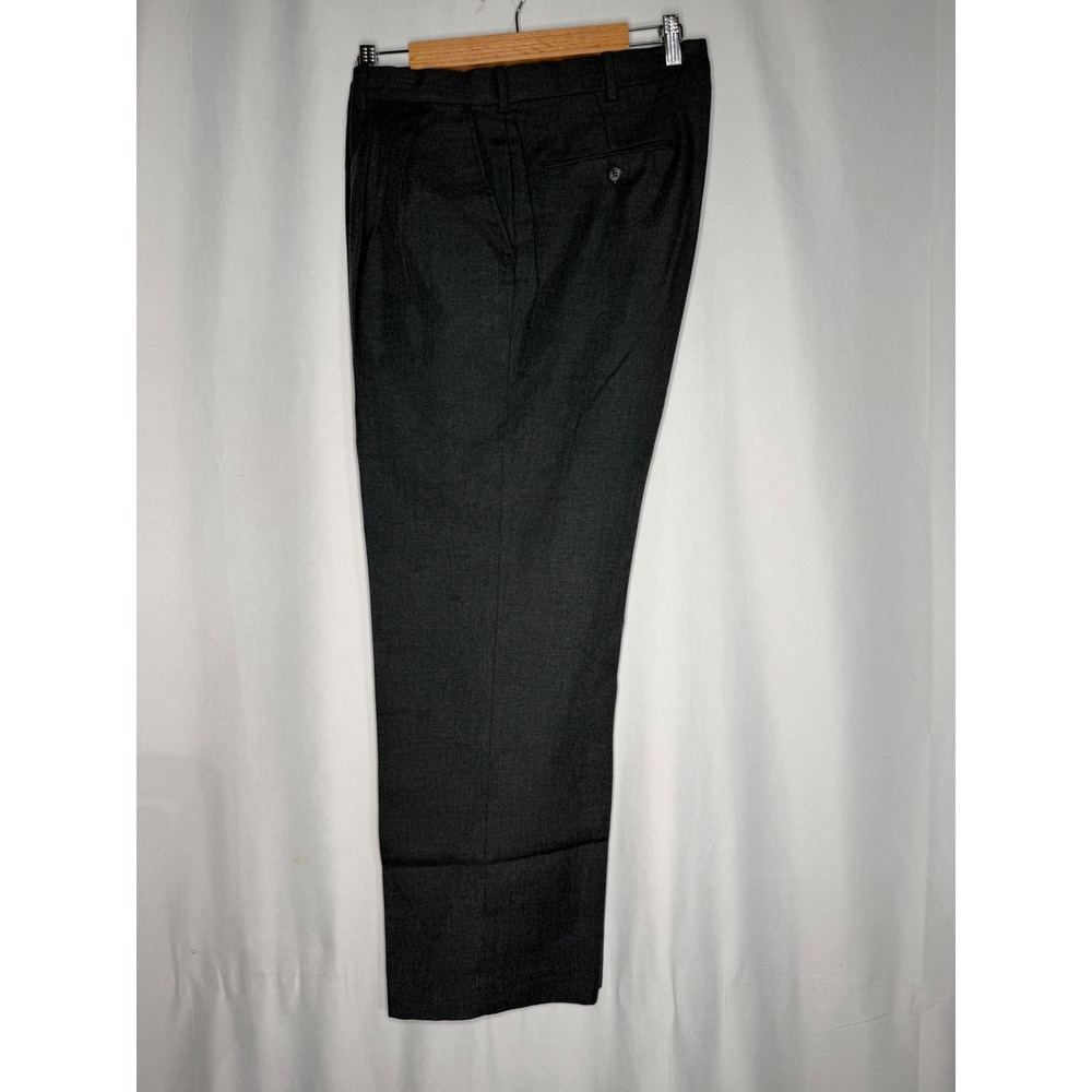 The Fox Collection Vintage Mens Gray Pleated Dress Pants Size 36 Trousers